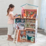 Casuta de papusi din lemn Marlow Dollhouse EZ Kraft Assembly cu lumini sunete si pat rabatabil Kidkraft